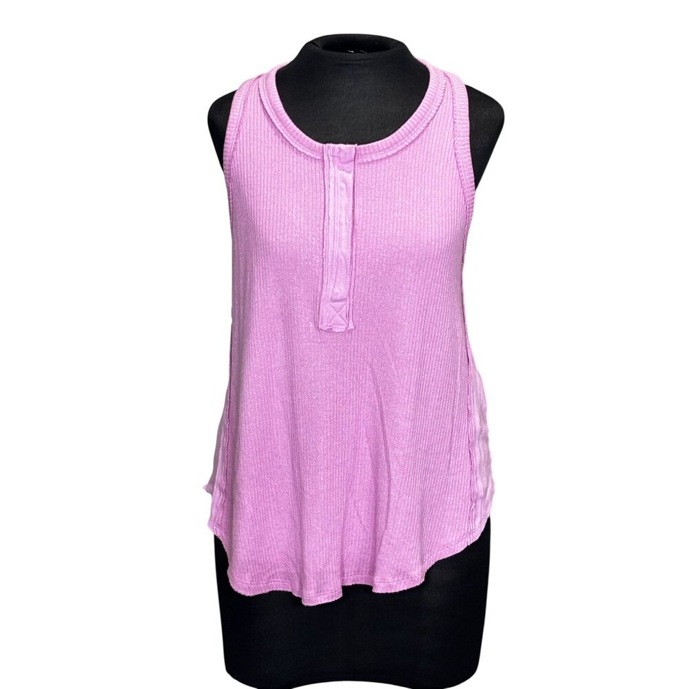 Summer Soulmates Button Tank Top S Lilac By Bella Ella Boutique